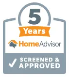 5 Year Experience HomeAdvisor badge