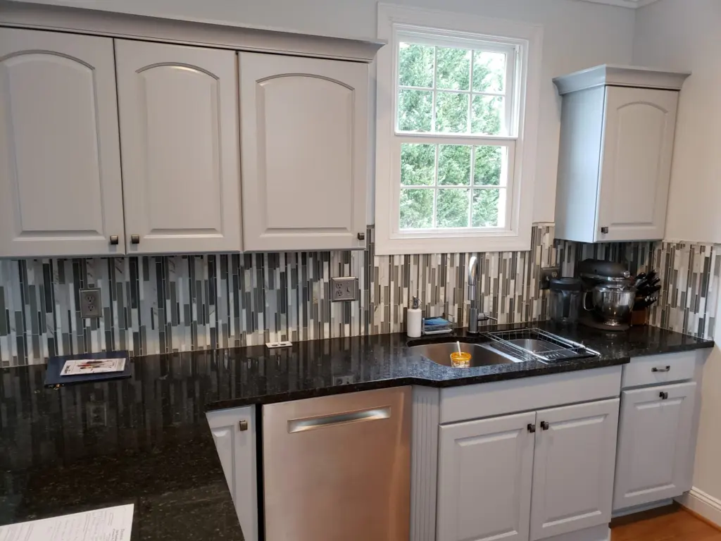 Cabinet refinishing and interior painting, Bedford VA kitchen